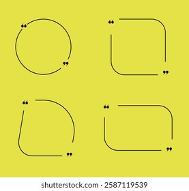 Set Of Blank Quote Frames. Quote bubbles of different forms.