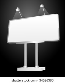 Set of blank, realistic vector advertising constructions