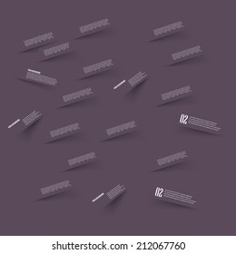 Set of blank rectangle labels with acute corners