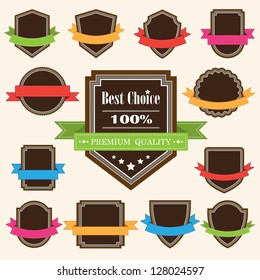 Set of blank retro vintage badges and labels.eps10