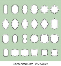Set of blank retro vintage frames eps 10