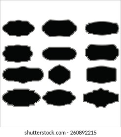 Set of blank retro vintage labels