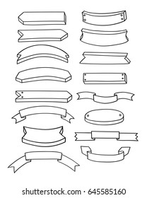 Set aus leeren Bändern oder Rollen auf Weiß. Vektorgrafik