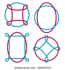Set of blank rope.Vector illustration 
