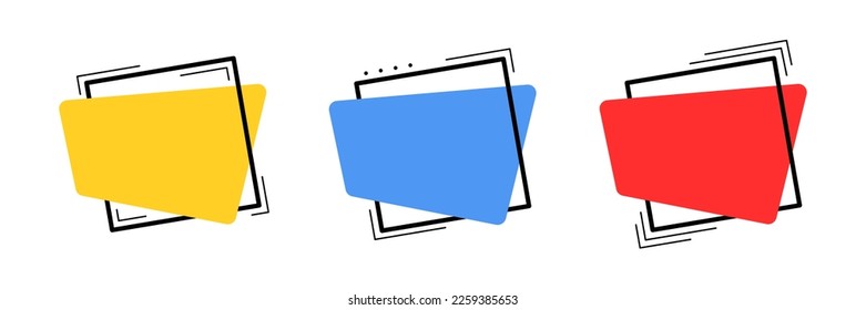 Juego de etiquetas de venta en blanco. Ilustración vectorial. Aislado sobre fondo blanco