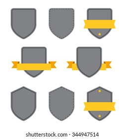 Set of Blank Shield Logos - Isolated Illustration