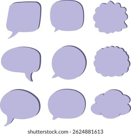 set Blank speech bubble collection  eps