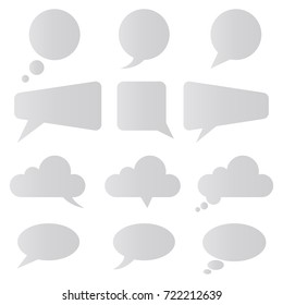 Set of blank speech bubbles isolated on white background. Vector illustration