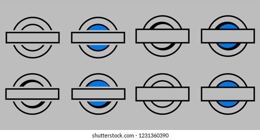 Set of blank stamp. Stamp. Isilated. Vector illustration