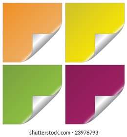 set of blank stickers
