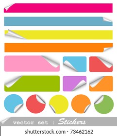 set of blank stickers