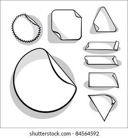 Set mit unscharfen Aufklebern. (in der Galerie auch XXL JPEG-Bild aus diesem Vektorgrafik verfügbar)