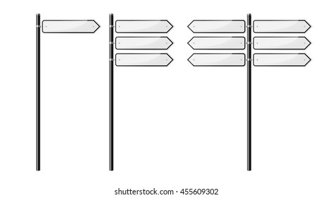 Similar Images, Stock Photos & Vectors of Set of blank street signs