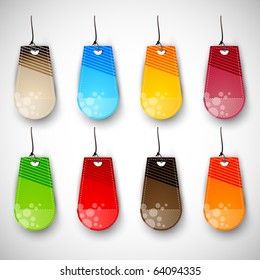 Set of Blank Tags| Labels of Different Colors | Materials | Sale Time | EPS10 Resources