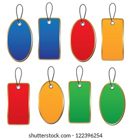 Set of blank tags. Vector