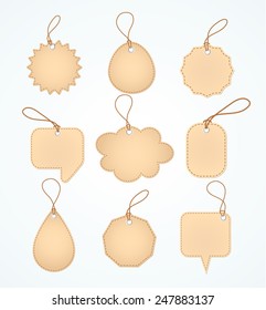 Set of Blank tags. Vector illustration.