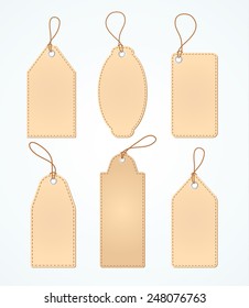 Set of Blank tags. Vector illustration.