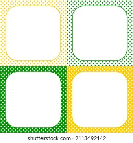 A set of blank template for decorating. There is a copy space for your text.