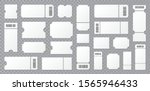 Set blank ticket template. Concert ticket, lottery coupons. Vector coupon - stock vector.