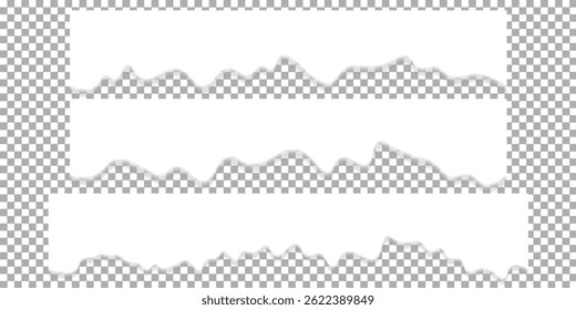 Set of blank Torn paper sheets. Vector note pieces collection with sticky tape,eps10