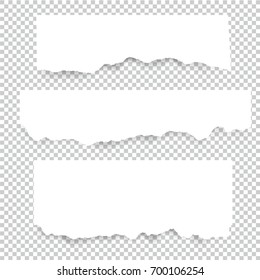 Set of blank Torn paper sheets. Vector note pieces collection with sticky tape - Shutterstock ID 700106254