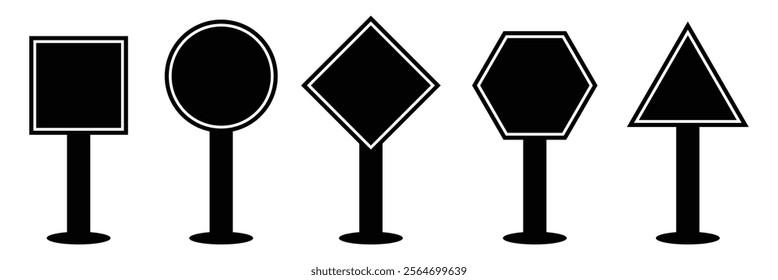 set of blank traffic board icon vector illustration eps 10.