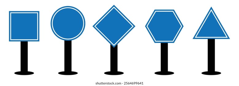 set of blank traffic board icon vector illustration eps 10.