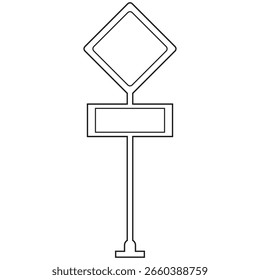 Set of Blank traffic board icon. Road sign in realistic style isolated on white background. Road sign icon, Traffic signpost signs vector illustration.
