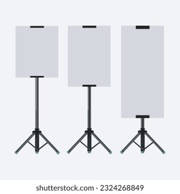 set of blank tripod banners for your advertising, vector illustration.