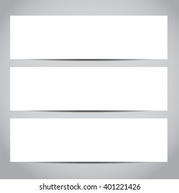 Set of blank vector banners design templates or website headers. Vector design illustration EPS10