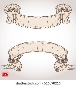 set of blank vintage banner