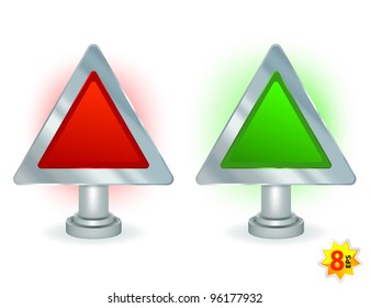 Set of Blank Warning Triangles