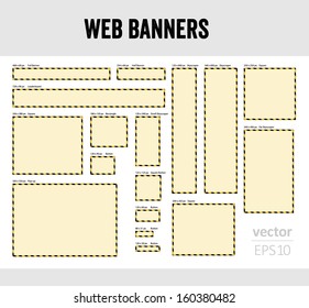 The set of blank web banner templates / Web banners / Banners