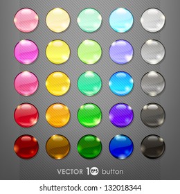 Set of blank web buttons for website or app. Vector eps10.