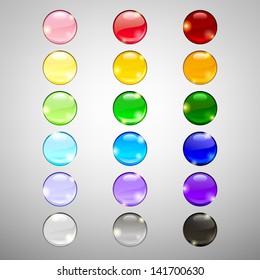 Set of blank web buttons for website or app. Vector eps10.