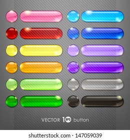 Set of blank web buttons for website or app. Vector eps10.