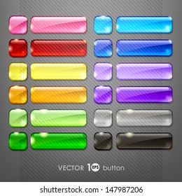 Set of blank web buttons for website or app. Vector eps10.