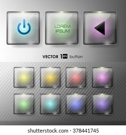 Set of blank web buttons for website or app. Vector eps10.