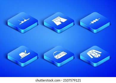 Set Blazer or jacket, Bra, Sport bag, Oktoberfest hat, Men underpants and Bow tie icon. Vector