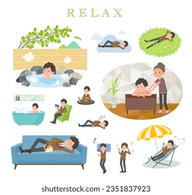 A set of blazer schoolboy about relaxing.It's vector art so easy to edit.