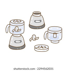 Set Blender on background vector.