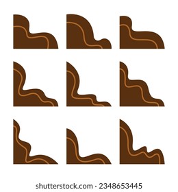 Set of blob corner vector art