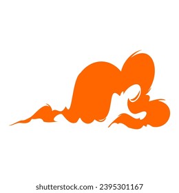 set of blob elements blue shape