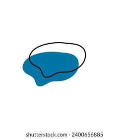 set of blob elements hand drawn vector illustration