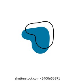 set of blob elements hand drawn vector illustration