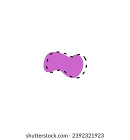 set of blob elements vector color scribble