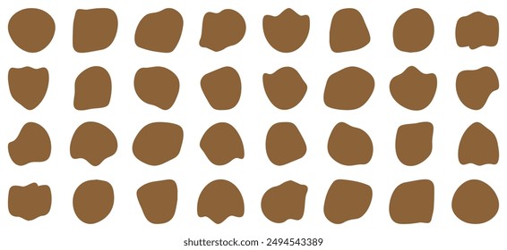 Set of blob shapes Collection of abstract vector stains for your design—different drops in modern style.
