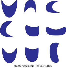 Set of blob shapes Collection of abstract vector stains for your design—different drops in modern style.