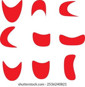 Set of blob shapes Collection of abstract vector stains for your design—different drops in modern style.