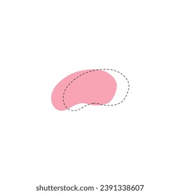 set of blob vector elements with hand draw sketch